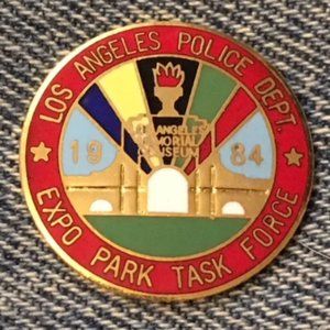 1984 Law Enforcement Olympic Pin ~ Expo Park Task Force ~ LAPD ~ Los Ang…